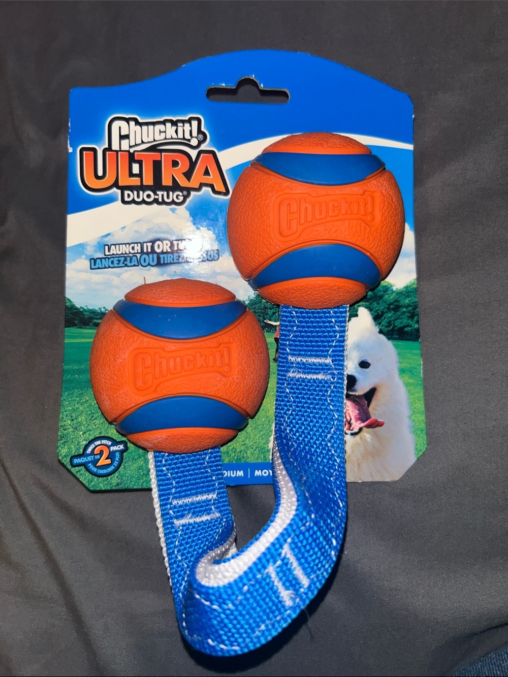 Ultra Duo-Tug Orange & Blue Dog Toy